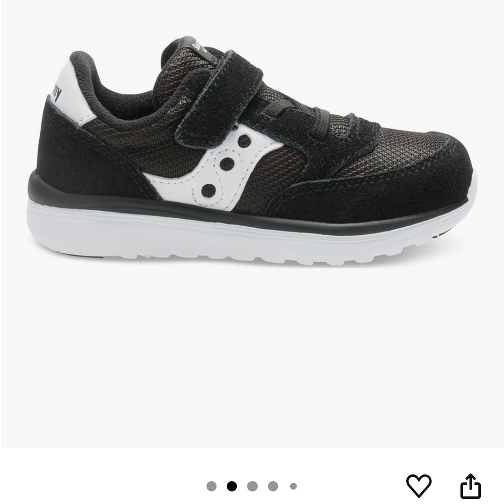 Saucony Toddler Black and White Sneakers, “Jazz lite”, size 7, black and white